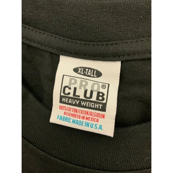 Pro Club Heavyweight T-Shirts XL-Tall Bundle Of 2 Black & Navy 100% Cotton - Picture 4 of 4